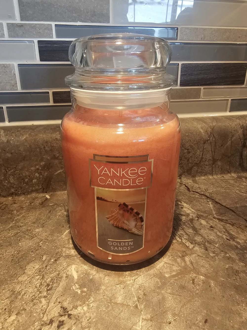 NEW Retired Yankee Candle Golden Sands Jar Candle 22 Oz - Picture 1 of 4